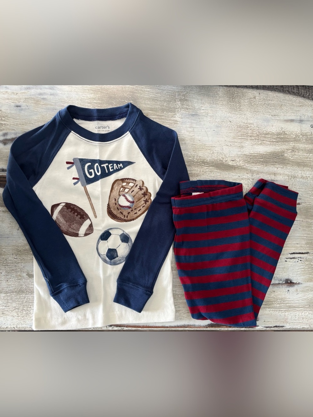 NWOT Carter's Just One You Toddler Boys' Sports Pajamas 3T